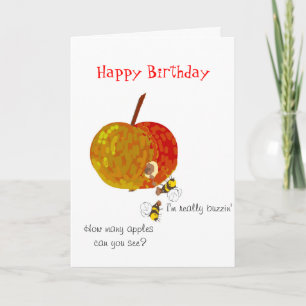 Carte Wasps Drinking Cider, Custom Birthday Cards