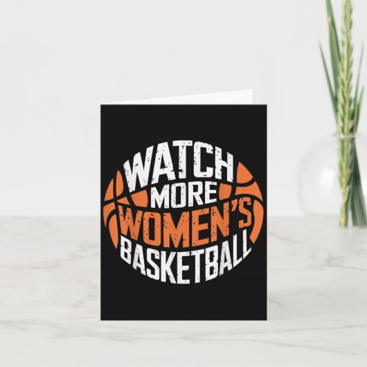 Carte Watch More Women’s Basketball Bold Motivational  (Devant)