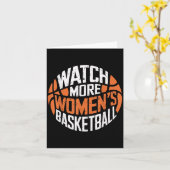 Carte Watch More Women’s Basketball Bold Motivational  (Fleur jaune)