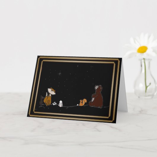Carte Watching under the same Stars Folded Greeting Card (Petite plante)