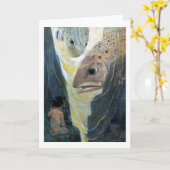 Carte Water Baby and Fish, Jessie Willcox Smith (Fleur jaune)