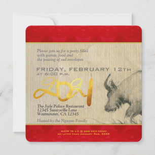 Carte Water Buffalo Children Chinese Ox Année 2021 PSqIn