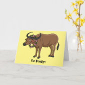 Carte Water buffalo with flowers (Fleur jaune)