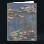 Carte Water Lilies by Claude Monet<br><div class="desc">Claude Monet - Nappes D'Eau. Belle peinture florale aux belles couleurs de Claude Monet. Cadeaux imprimés de haute qualité,  estampes,  pochettes de téléphone et de nombreux autres grands cadeaux.</div>