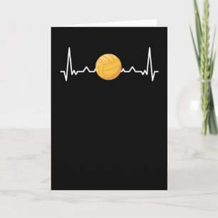 Carte Water Polo Battement de coeur Cadeau pour amateu