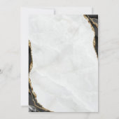 Carte Watercolor Blue Gold Marble Agate Graduation Party (Dos)