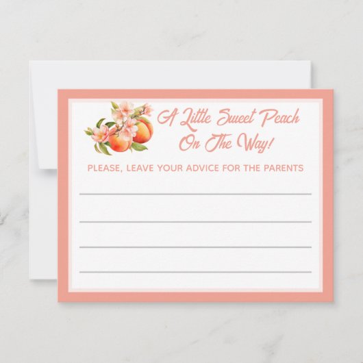 Carte Watercolor Botanical Peach Parent Advice (Devant)
