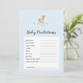 Carte Watercolor Boy Deer Baby Predictions Jeu (Debout devant)