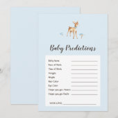 Carte Watercolor Boy Deer Baby Predictions Jeu (Devant / Derrière)