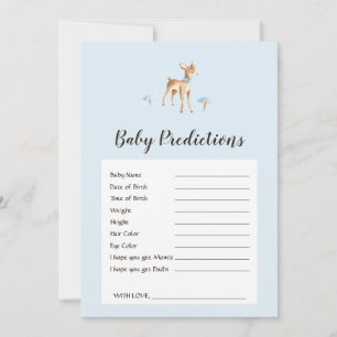 Carte Watercolor Boy Deer Baby Predictions Jeu