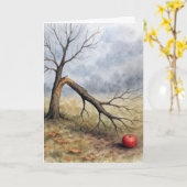 Carte Watercolor Broken Apple Tree (Fleur jaune)