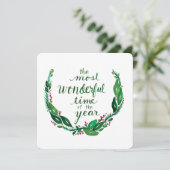 Carte Watercolor Christmas Card - Square (Debout devant)
