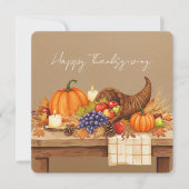 Carte Watercolor cornucopia (Devant)