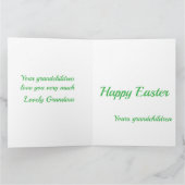 Carte Watercolor Easter Egg Personalized Folded Card (Intérieur)