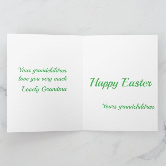 Carte Watercolor Easter Egg Personalized Folded Card (Intérieur)