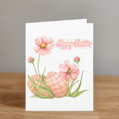 Carte Watercolor Easter Egg Personalized Folded Card