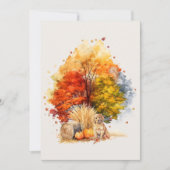 Carte Watercolor Fall Chien Design - Golden Retriever (Devant)