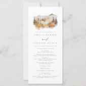 Carte Watercolor Fall Mountain Ordre des événements Prog (Devant)