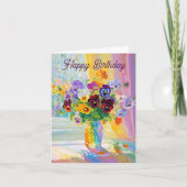 Carte Watercolor Floral Birthday (Devant)