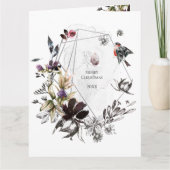 Carte watercolor floral frame (Devant)