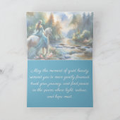 Carte Watercolor Forest River Horsewoman Dreamscape (Intérieur)