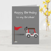 Carte Watercolor Golf Fun Golf Brother Amusement Anniver (Fleur jaune)