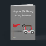Carte Watercolor Golf Fun Golf Brother Amusement Anniver<br><div class="desc">Couleur d'eau mignonne Golf Golfer Fun Art pour l'anniversaire de votre Frère Parfait pour celui qui aime le golf</div>