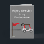 Carte Watercolor Golf Fun Golf Brother-en-beau<br><div class="desc">Couleur d'eau mignonne Golf Golfer Amusant Art pour votre beau-frère Anniversaire Parfait pour celui qui aime le golf</div>