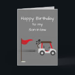Carte Watercolor Golf Fun Golf Brother Son-in-law<br><div class="desc">Couleur d'eau mignonne Golf Golfer Amusant Art pour votre Fils-en-Belle anniversaire Parfait pour celui qui aime le golf</div>