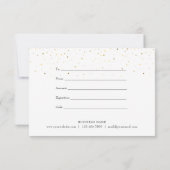 Carte Watercolor Heart Gold Sprinkings Certificat cadeau (Dos)