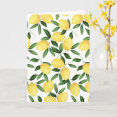 CARTE WATERCOLOR LEMONS (Fleur jaune)