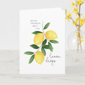 CARTE WATERCOLOR LEMONS (Fleur jaune)