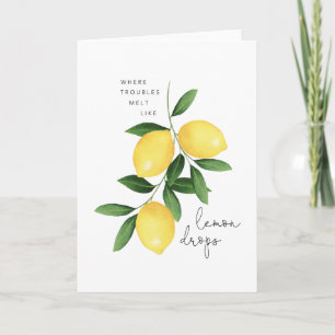 CARTE WATERCOLOR LEMONS