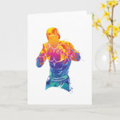 Carte Watercolor Martial Arts (Fleur jaune)