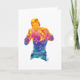 Carte Watercolor Martial Arts