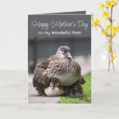 Carte Watercolor Mother Duck Baby Chicks (Fleur jaune)