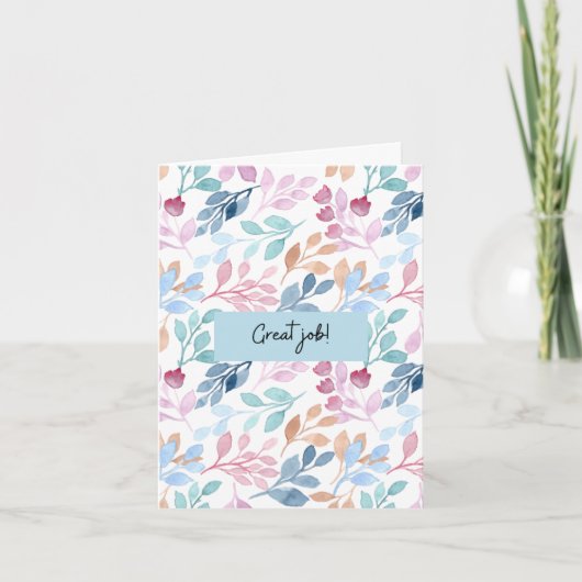 Carte Watercolor Nature Motif Great Affirmation Card (Devant)