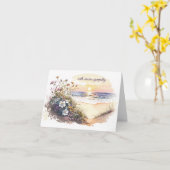 Carte Watercolor Ocean Beach for Sympathy (Fleur jaune)