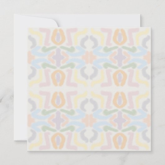 Carte Watercolor Pastel Brushstrokes On Cloud White (Devant)