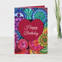 Watercolor Rainbow Mandala With Heart