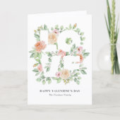 Carte Watercolor Roses and Greenery Valentine's Day (Devant)