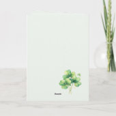 Carte Watercolor Shamrock St. Patrick's Day Card (Dos)