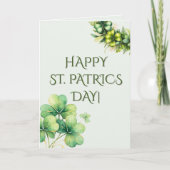 Carte Watercolor Shamrock St. Patrick's Day Card (Devant)