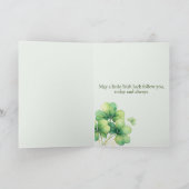 Carte Watercolor Shamrock St. Patrick's Day Card (Intérieur)