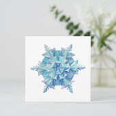 Carte Watercolor Snowflake Flat Christmas Card (Debout devant)