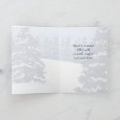 Carte Watercolor snowy trees, Folded Holiday Card (Intérieur)