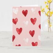 Carte Watercolor Valentine Hearts Card (Fleur jaune)