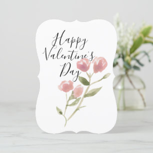 Carte Watercolor Valentine's Day personnalisée