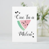 Carte Watercolor Watermelon One in the Melon Birthday (Debout devant)