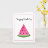 Carte Watercolor Watermelon Wedge (Fleur jaune)